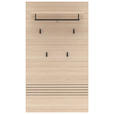 GARDEROBENPANEEL in 78/139/30 cm - Eichefarben, Design, Holzwerkstoff/Metall (78/139/30cm) - Xora
