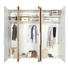 DREHTÜRENSCHRANK in furniert Balkeneiche Weiß, Eichefarben - Eichefarben/Alufarben, Design, Holz/Holzwerkstoff (252/229,6/61,4cm) - Ambiente by Hülsta DREHTÜRENSCHRANK in furniert Balkeneiche Weiß, Eichefarben - Eichefarben/Alufarben, Design, Holz/Holzwerkstoff (252/229,6/61,4cm) - Ambiente by Hülsta