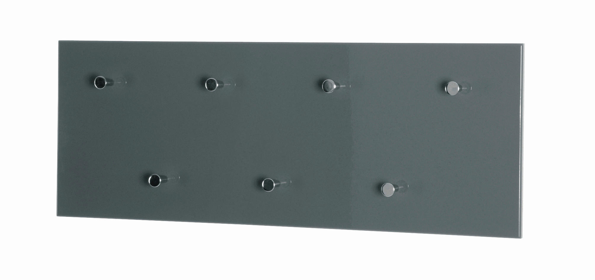 STENSKI OBEŠALNIK - barve kroma/siva, Basics, kovina/les (80/30/5,5cm) - Boxxx