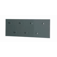 ZIDNI ČIVILUK  siva, boja hroma  drvo, metal  - boja hroma/siva, Dizajnerski, drvo/metal (80/30/5,5cm) - Boxxx