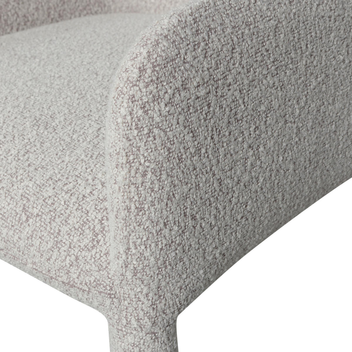 ARMLEHNSTUHL  in Bouclé  - Greige, Design, Textil (54/83/57cm) - Livetastic