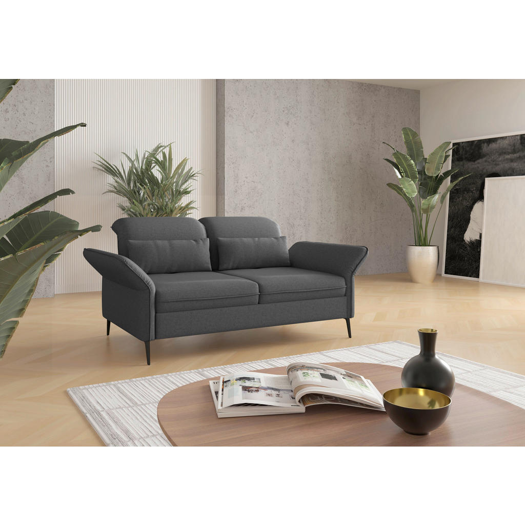Sit & More TROJMIESTNA POHOVKA, textil, tmavosivá