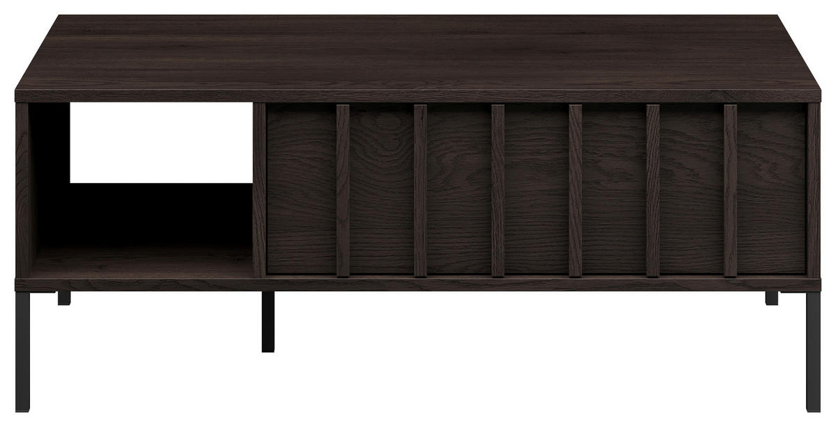 COUCHTISCH in Holz  - Wengefarben/Schwarz, Design, Holz/Metall (100/55/40cm) - MID.YOU