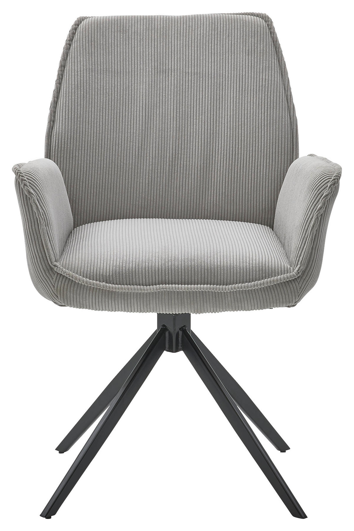 ARMLEHNSTUHL  in Cord  - Schwarz/Grau, Design, Textil/Metall (63/91/65cm) - Musterring