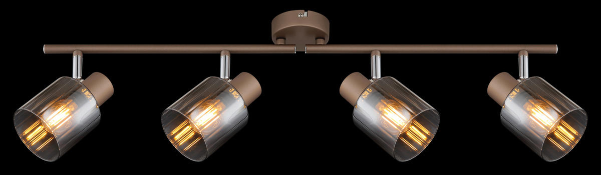 STRAHLER Walton 70/8/15 cm  - Klar/Chromfarben, Design, Glas/Metall (70/8/15cm) - Globo