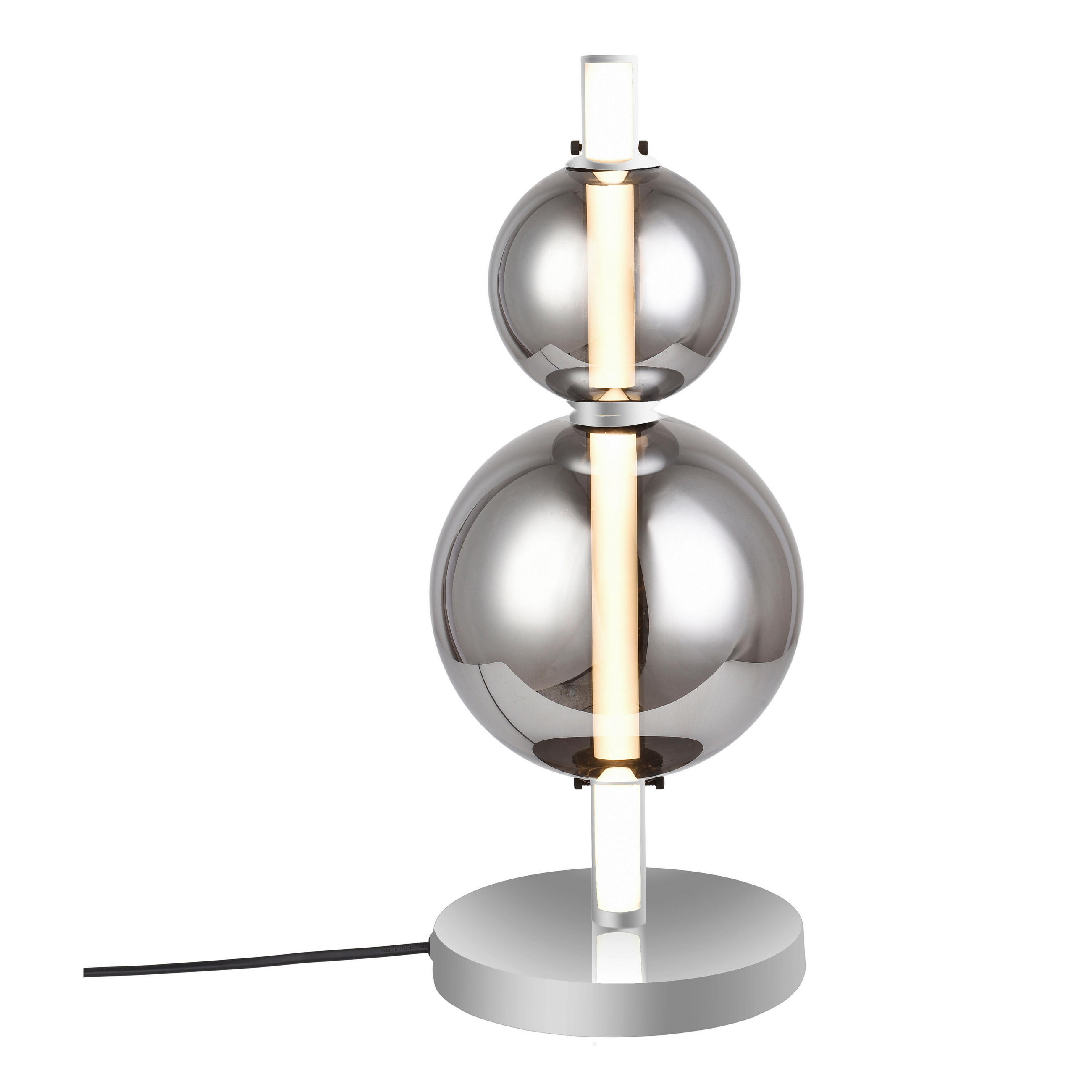 LED-TISCHLEUCHTE Nova 18/44 cm  - Chromfarben, MODERN, Glas/Metall (18/44cm) - Näve