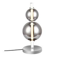 LED-TISCHLEUCHTE Nova 18/44 cm  - Chromfarben, Design, Glas/Metall (18/44cm) - Näve