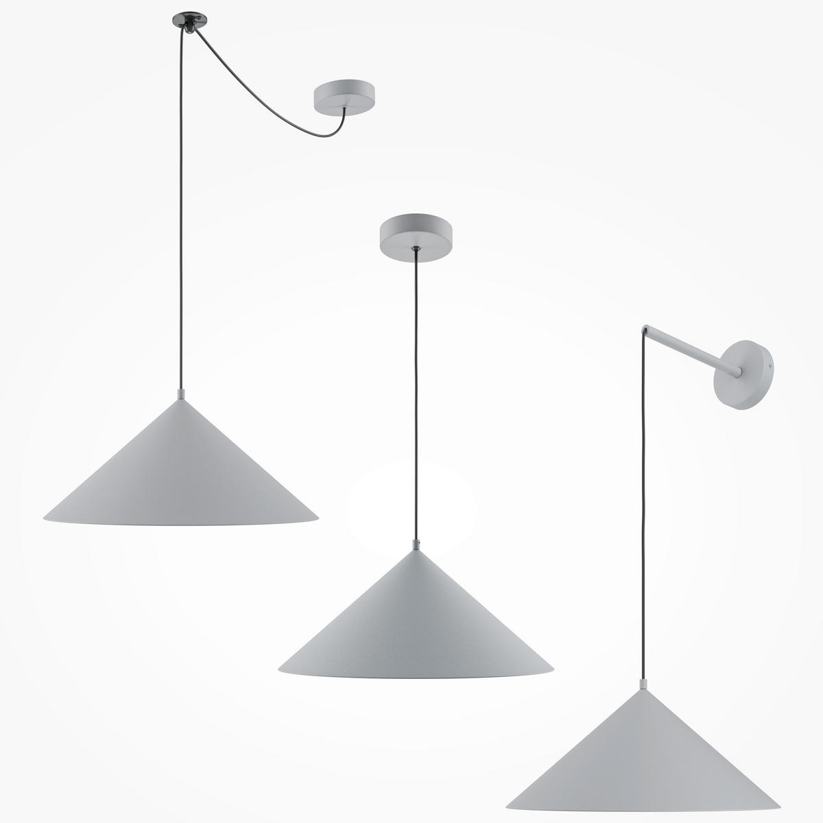 PENDELLEUCHTE Basic colors 35/318 cm  - Grau, Design, Metall (35/318cm) - MAYTONI