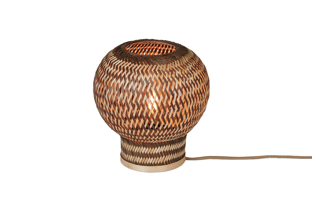 TISCHLEUCHTE 25/27 cm   - Braun/Naturfarben, Basics, Naturmaterialien (25/27cm) - Good & Mojo