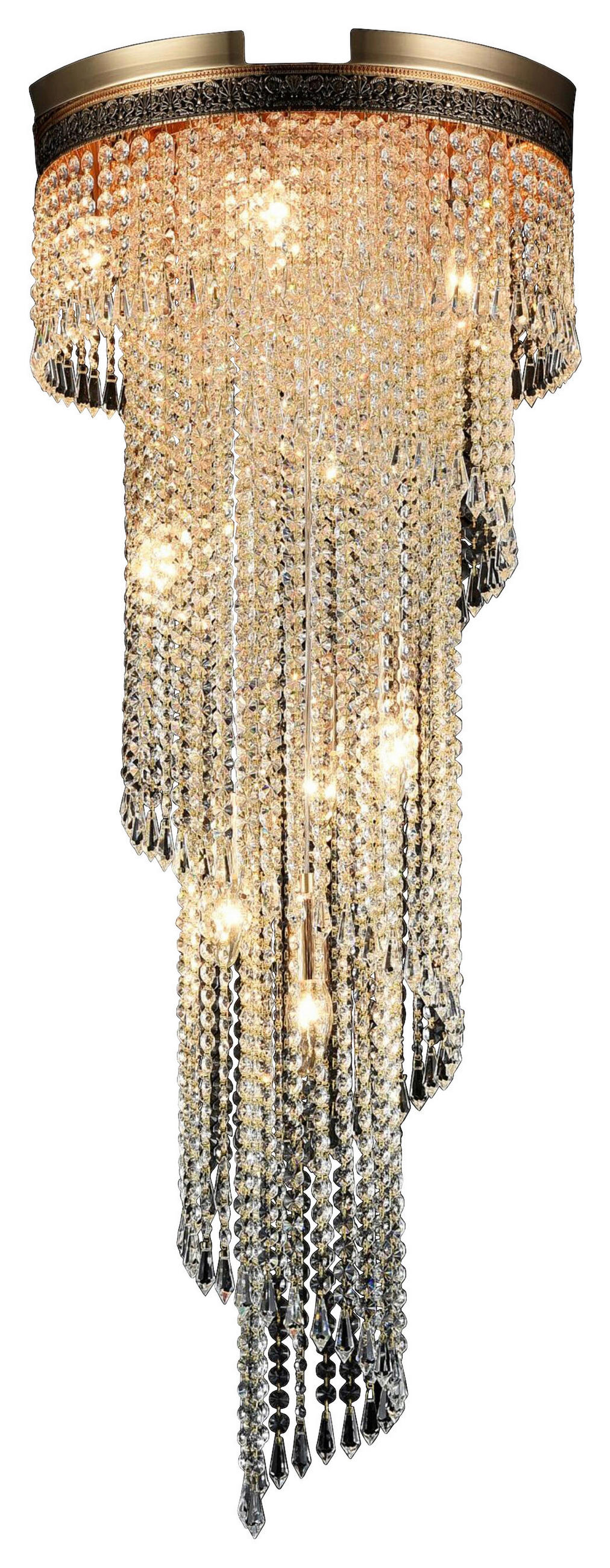 KRONLEUCHTER 42/97,5/42 cm   - Goldfarben, Basics, Glas/Metall (42/97,5/42cm) - MAYTONI