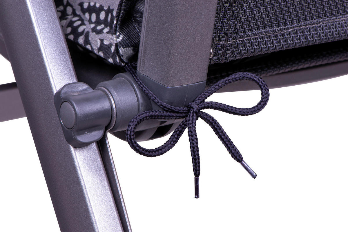 SESSELAUFLAGENSET Blätter  - Schwarz/Weiß, Basics, Textil (50/7/120cm)
