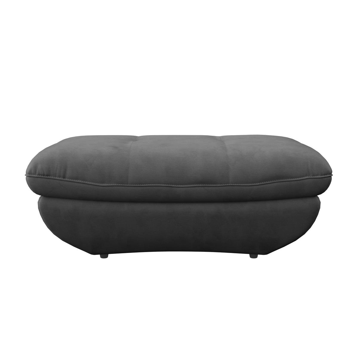 HOCKER in Textil Dunkelgrau  - Dunkelgrau/Schwarz, Modern, Kunststoff/Textil (107/75cm) - MID.YOU