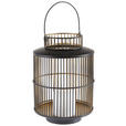 LATERNE - Goldfarben/Schwarz, Design, Metall (20/30cm) - Ambia Home