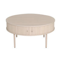 SOFFBORD - vit/ekfärgad, Design, trä (90/90/45cm) - Best Price
