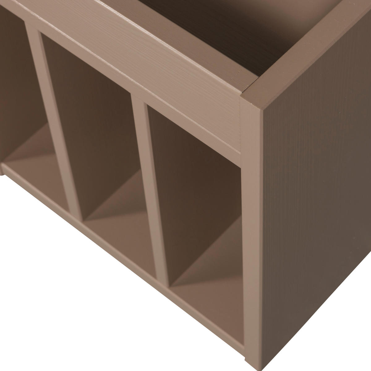 SCHALLPLATTENREGAL Kiefer Schlammfarben  - Schlammfarben, Design, Holz (44/47/44cm) - Livetastic