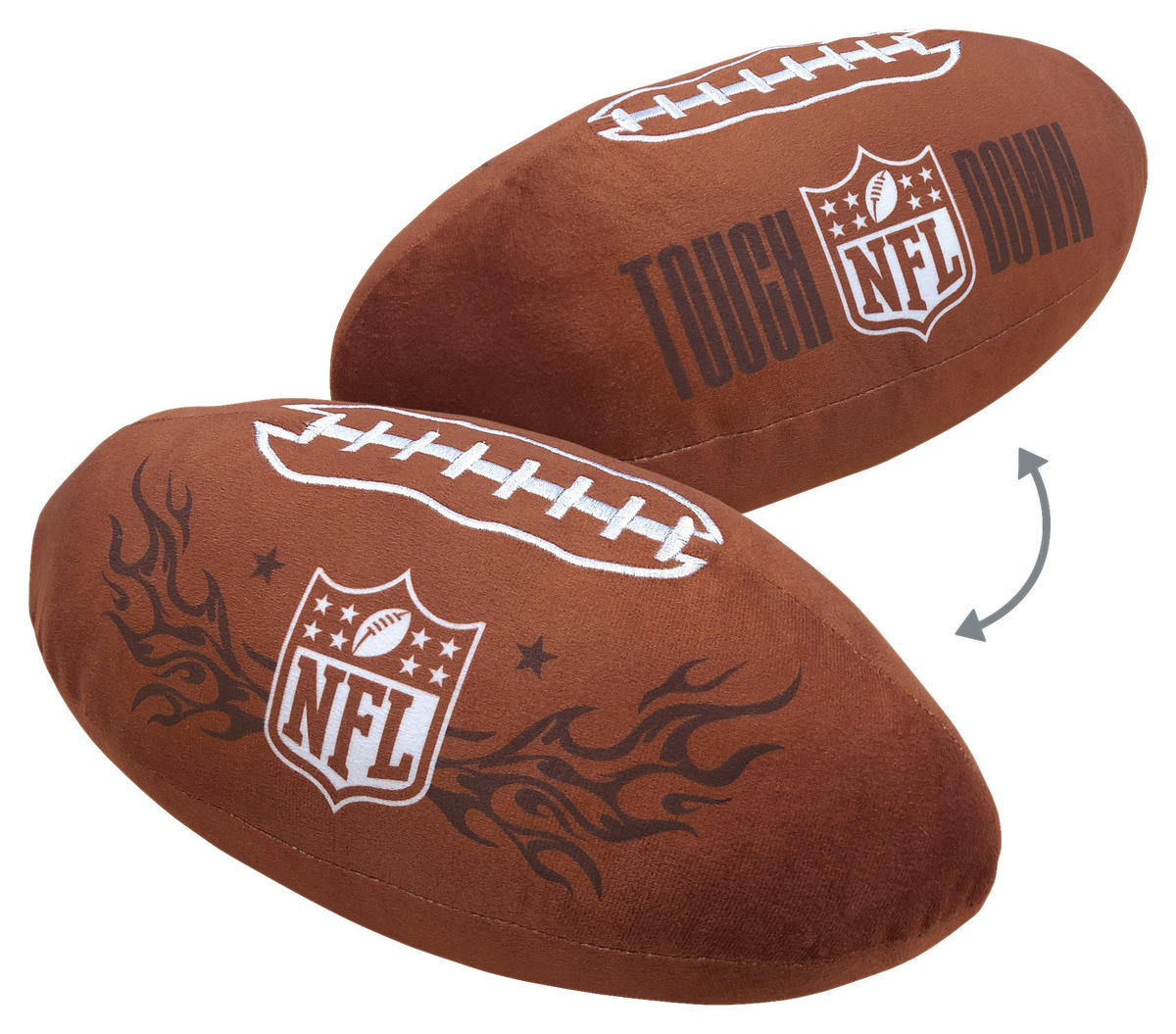 ZIERKISSEN NFL 36 /16,5 cm  - Braun/Weiß, Basics, Textil (36 /16,5cm) - Herding