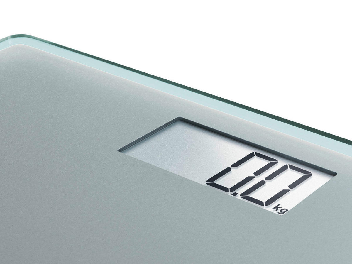 VAGA OSOBNA  srebrne boje   - srebrne boje, Basics, staklo/plastika (33,5/3,4/32,5cm) - Soehnle