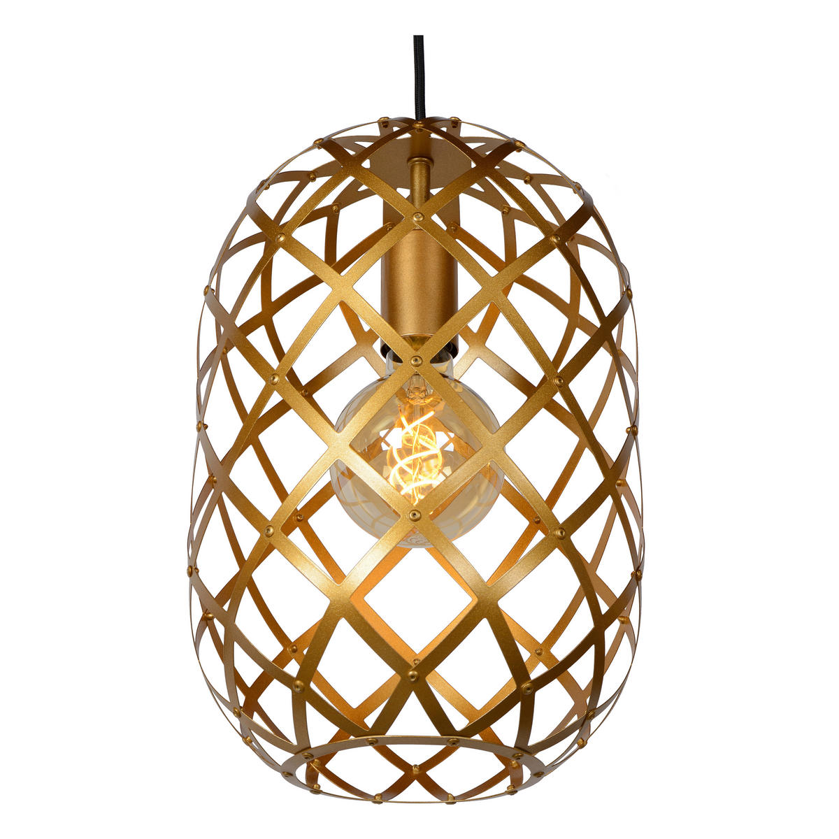 HÄNGELEUCHTE WOLFRAM 130/25/155 cm   - Messingfarben, Design, Metall (130/25/155cm) - Lucide