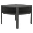 COUCHTISCH 74,4/74,4/45,5 cm rund Schwarz  - Schwarz, Design, Holzwerkstoff (74,4/74,4/45,5cm) - Carryhome