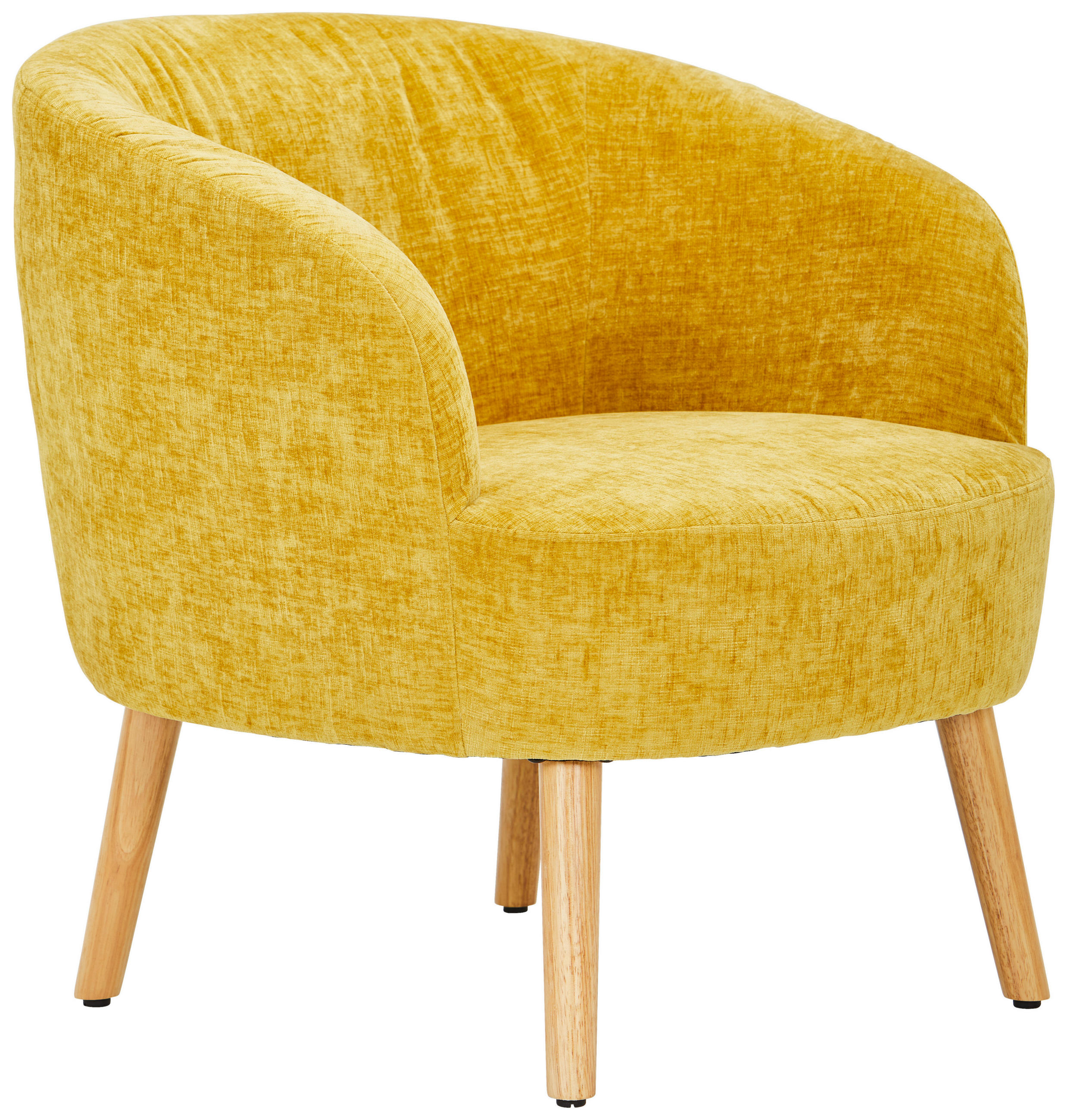 COCKTAILSESSEL Flachgewebe Gelb, Ecru    - Ecru/Gelb, Design, Holz/Textil (72/71/74cm) - MID.YOU