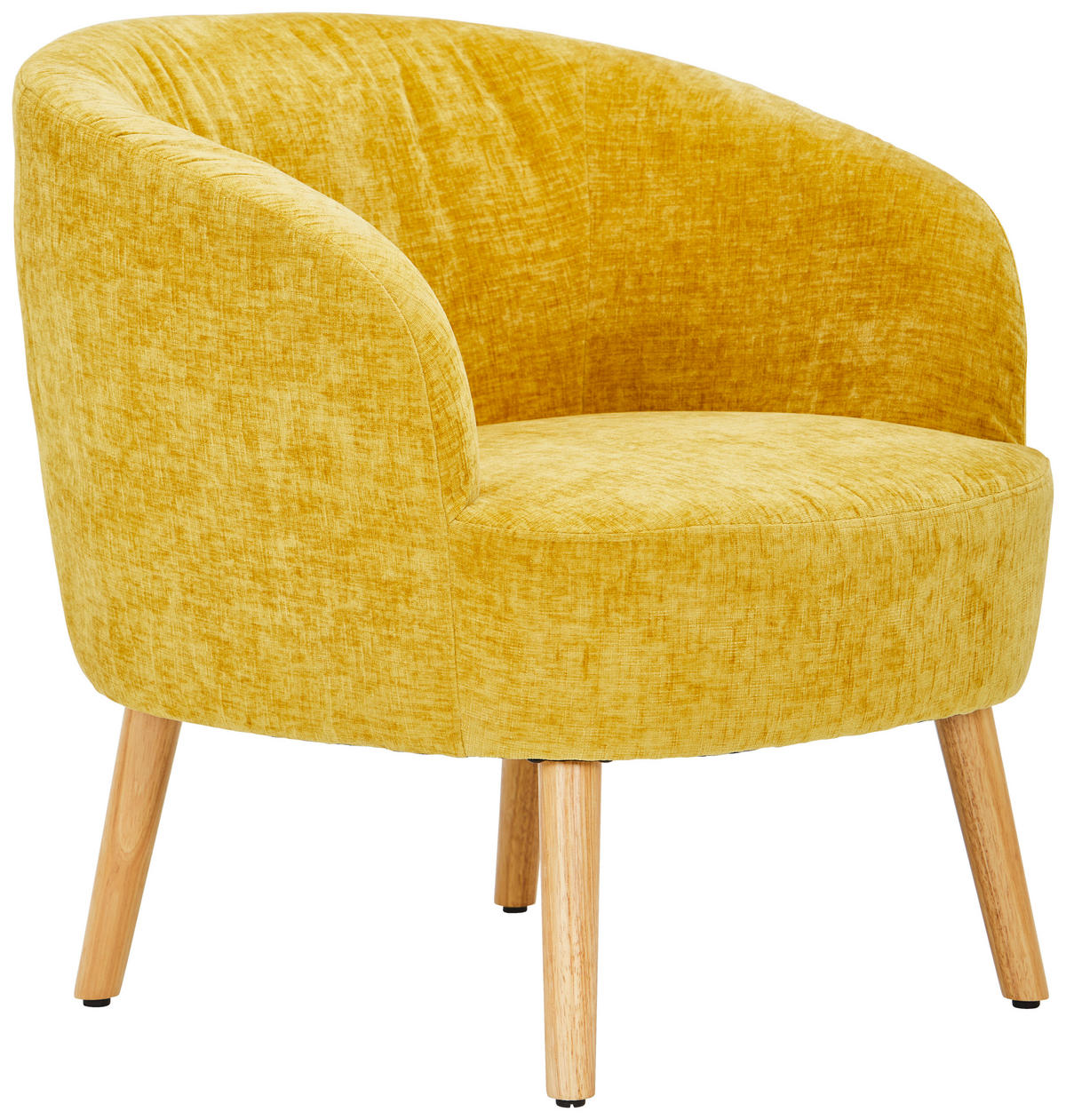 COCKTAILSESSEL Flachgewebe Ecru, Gelb    - Ecru/Gelb, Design, Holz/Textil (72/71/74cm) - MID.YOU
