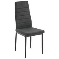 SZÉK fém, textil sötétszürke  - fekete/sötétszürke, Design, textil/fém (41/98/52cm) - Ti'me