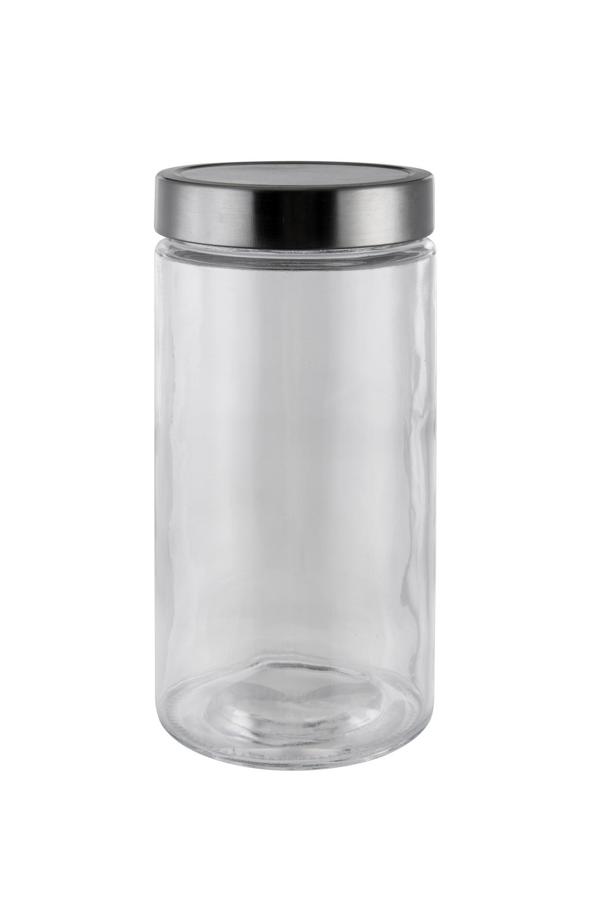 ÉTELTÁROLÓ DOBOZ  1,7 l  - nemesacélszínű/átlátszó, Basics, műanyag/Üveg (11/22cm) - Boxxx