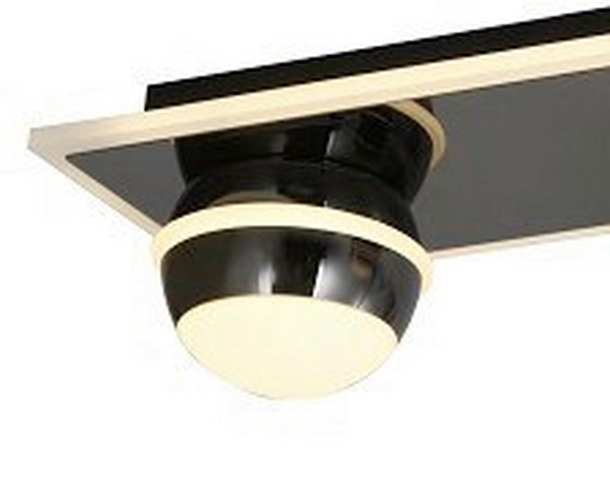 LED-DECKENLEUCHTE Biarritz 40/40/14 cm  - Schwarzchrom, Design, Kunststoff/Metall (40/40/14cm)