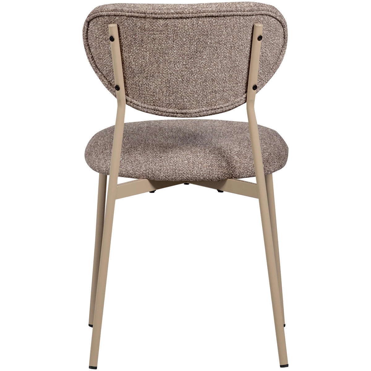 STUHL-SET 2 Stück  in Eisen Webstoff  - Sandfarben, MODERN, Textil/Metall (46/77/56cm) - Livetastic