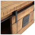 LOWBOARD  in 220/50/45 cm  - Schwarz/Naturfarben, KONVENTIONELL, Holz/Metall (220/50/45cm) - Landscape