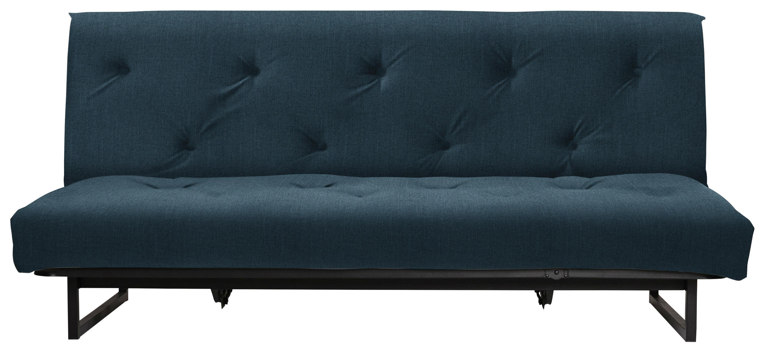 Schlafsofa in Metall, Textil Petrol