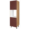 GERÄTEUMBAUSCHRANK 60/216,6/58 cm  in Rot, Eichefarben  - Eichefarben/Rot, MODERN, Holzwerkstoff/Metall (60/216,6/58cm) - Nobilia