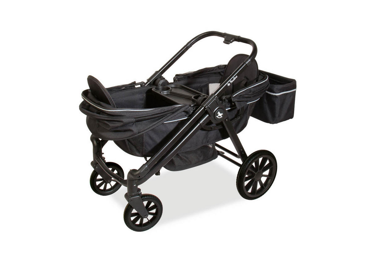 BOLLERWAGEN Cubi Schwarz 120/65/105 cm  - Schwarz, Basics, Kunststoff/Textil (120/65/105cm) - Pinolino