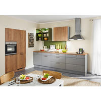 EINBAUKÜCHE UNO  - Grau, Design, Holzwerkstoff - Moderano