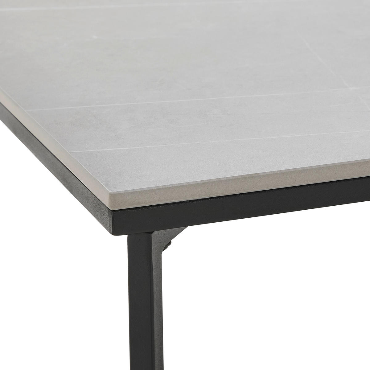 COUCHTISCH 80/45/80 cm quadratisch Grau, Schwarz  - Schwarz/Grau, Design, Keramik/Metall (80/45/80cm) - Livetastic