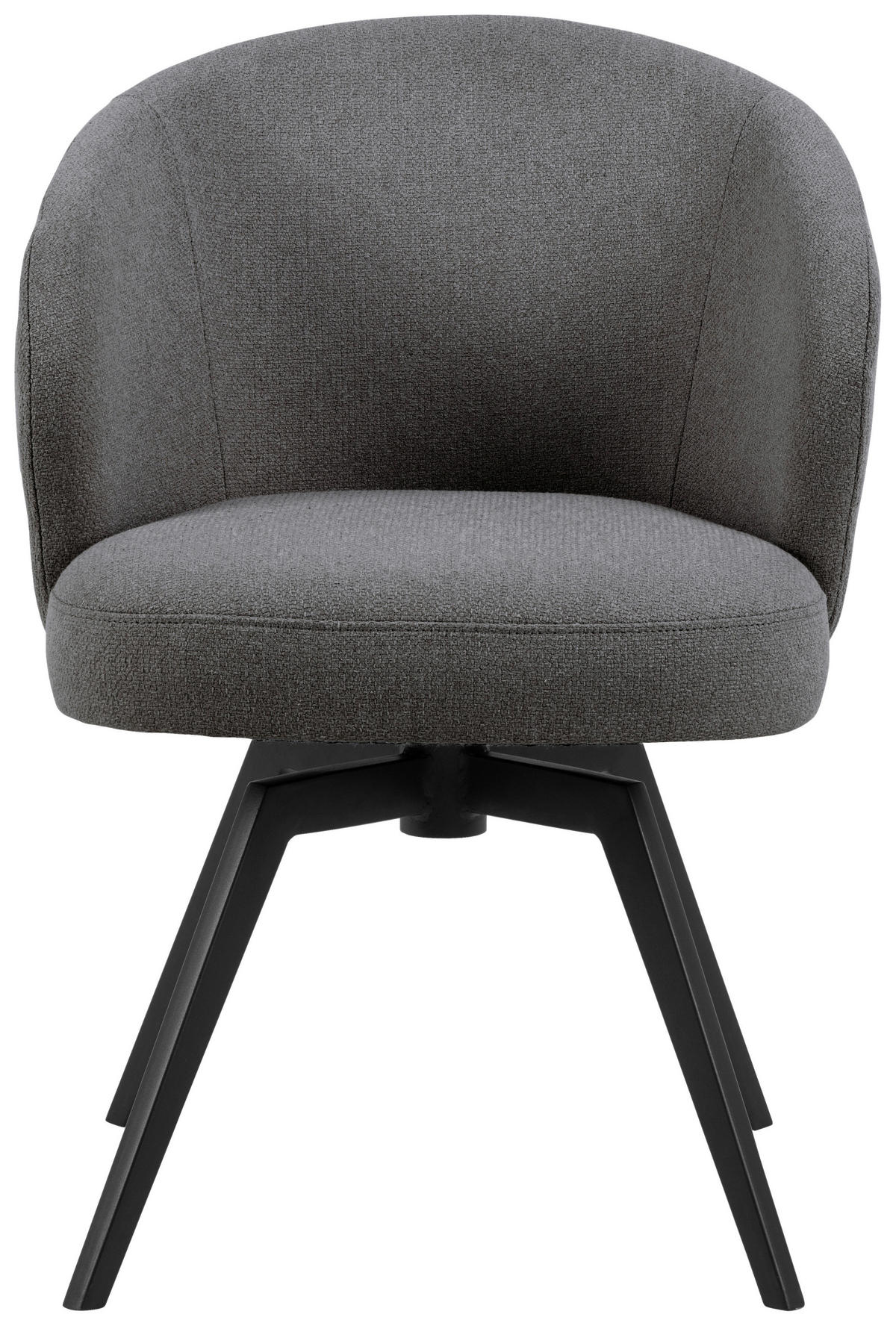 ARMLEHNSTUHL  in Struktur  - Schwarz/Grau, Design, Textil/Metall (58,5/80/60cm) - MID.YOU