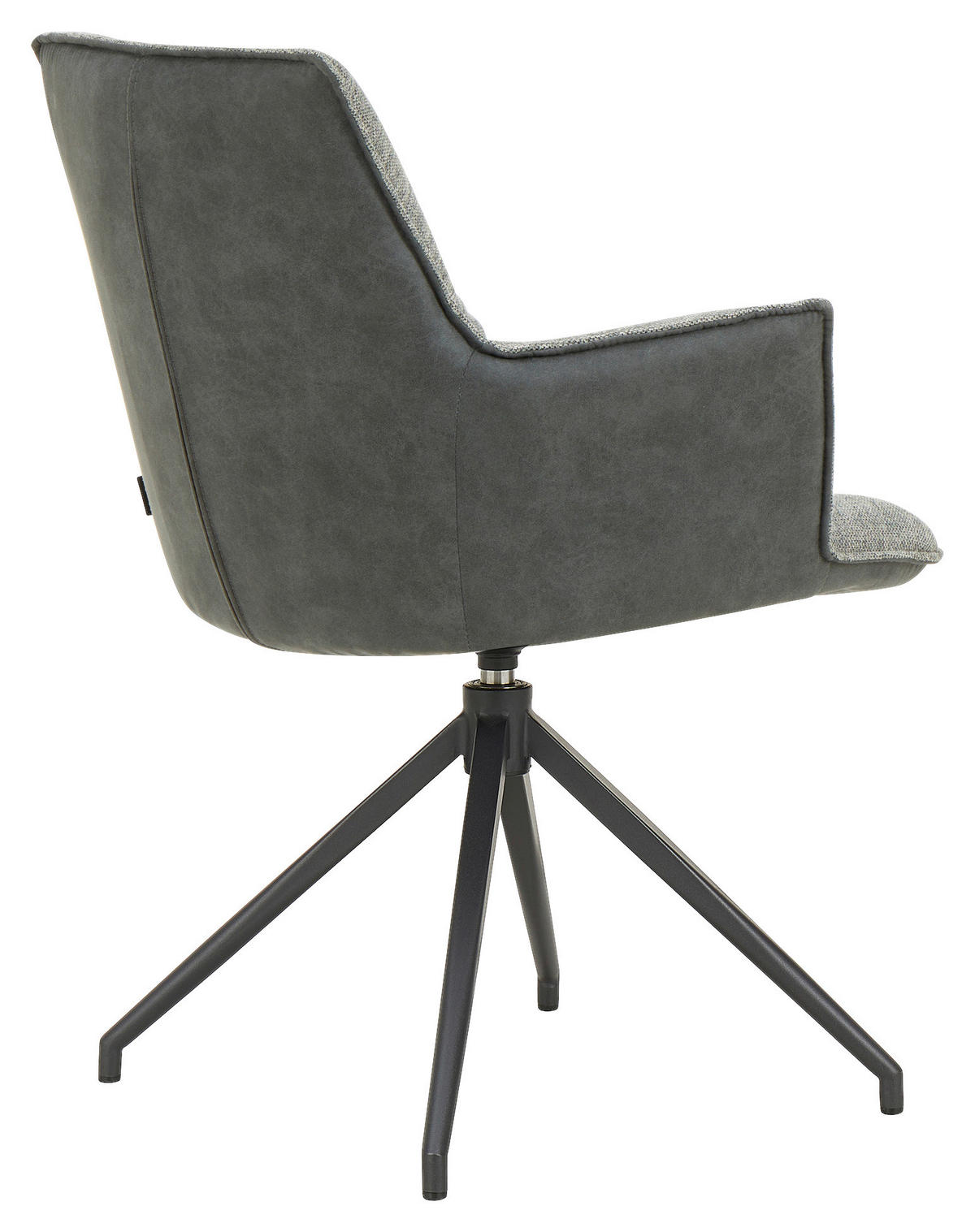 ŽIDLE S PODRUČKAMI, železo, mikrovlákno, černá, světle šedá - černá/světle šedá, Design, kov/textil (59/89,5/63cm) - Novel
