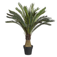 KUNSTPFLANZE Palme 130 cm  - Schwarz/Braun, Design, Kunststoff (130cm) - P & B