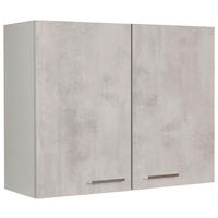 KÜCHENOBERSCHRANK 90/72/35 cm  in Hellgrau  - Edelstahlfarben/Hellgrau, MODERN, Holzwerkstoff (90/72/35cm) - Nobilia