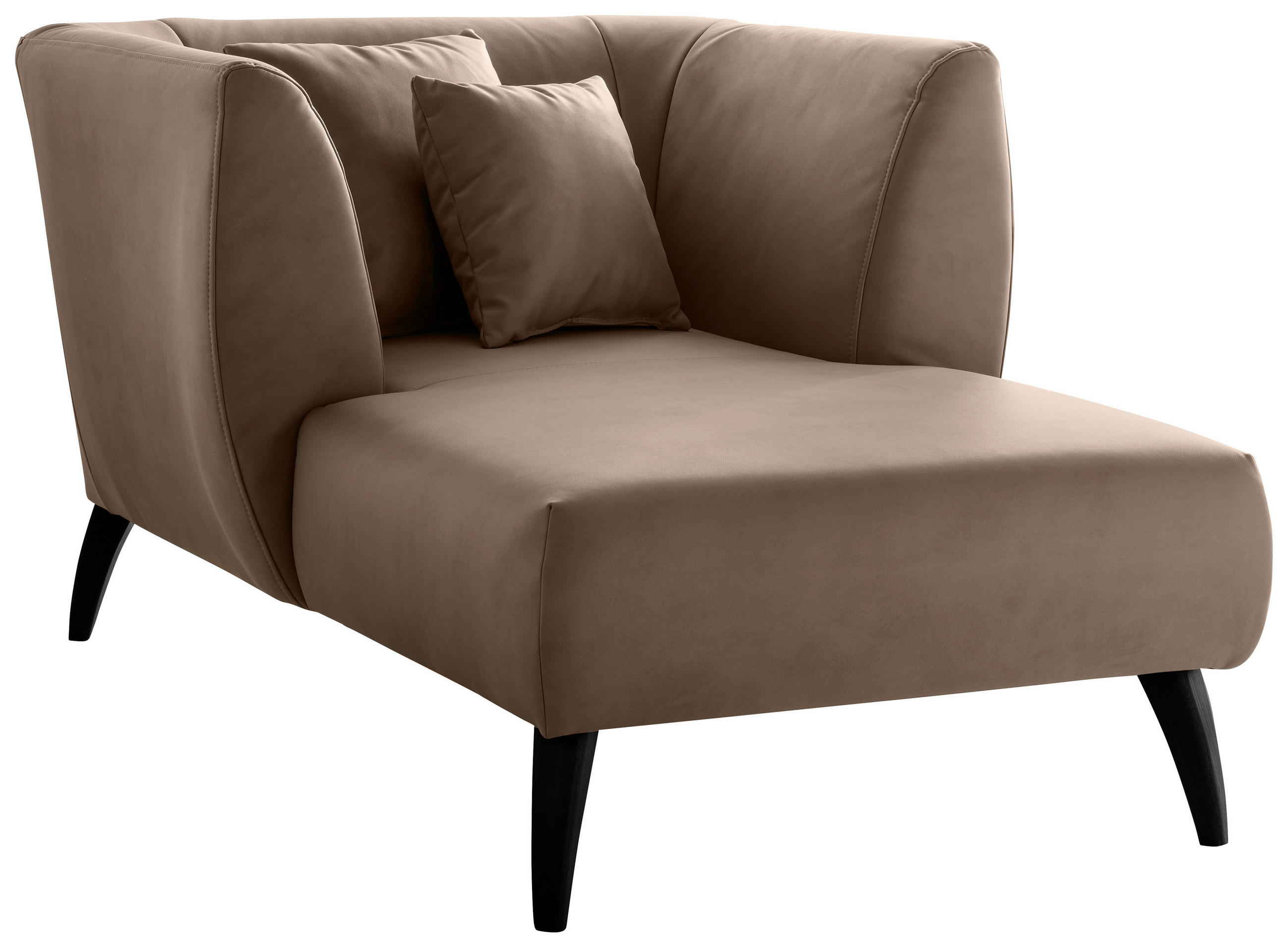 XXL-SESSEL Lederlook Braun    - Schwarz/Braun, MODERN, Holz/Textil (108/84/155cm) - Livetastic