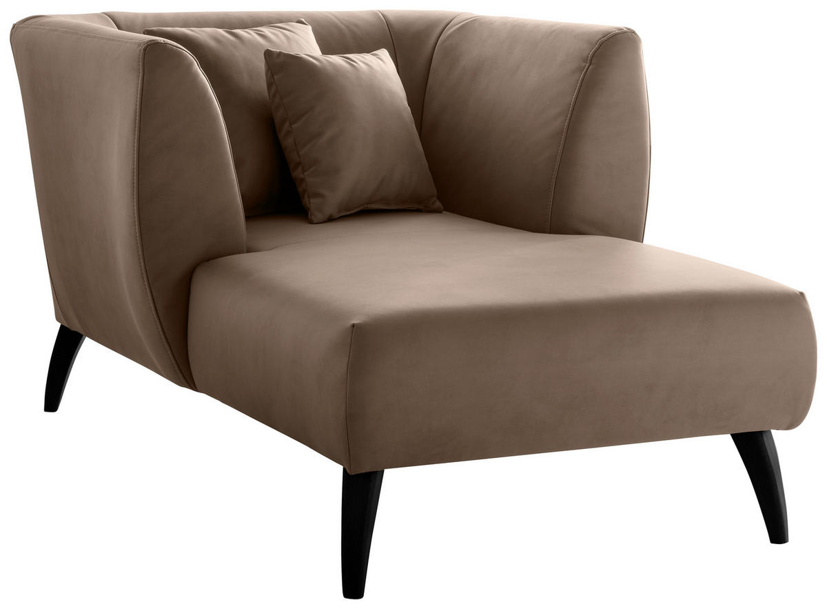 XXL-SESSEL Lederlook Braun  - Schwarz/Braun, Modern, Holz/Textil (108/84/155cm) - Livetastic