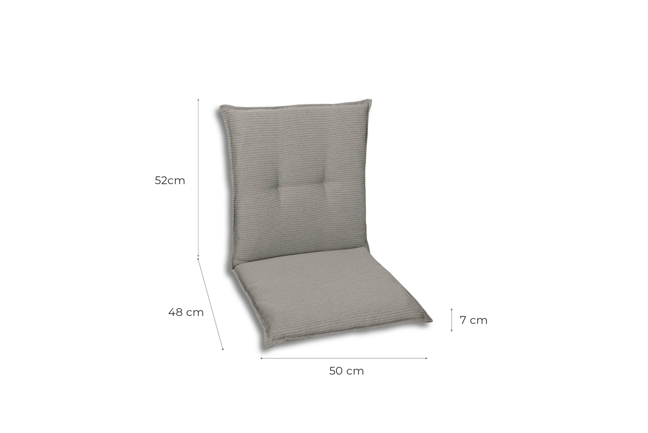 SESSELAUFLAGENSET meliert  - Grau, Basics, Textil (50/7/100cm)