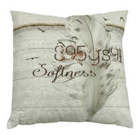 ZIERKISSEN in Grau, Beige Federn 48/48 cm  - Beige/Grau, Design, Textil (48/48cm)