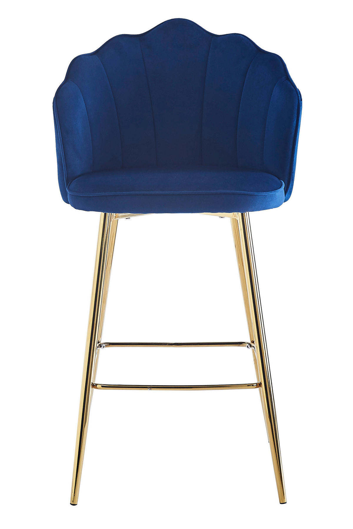BARHOCKER-SET in Dunkelblau  - Goldfarben/Dunkelblau, MODERN, Textil/Metall (52/100/54cm) - Livetastic