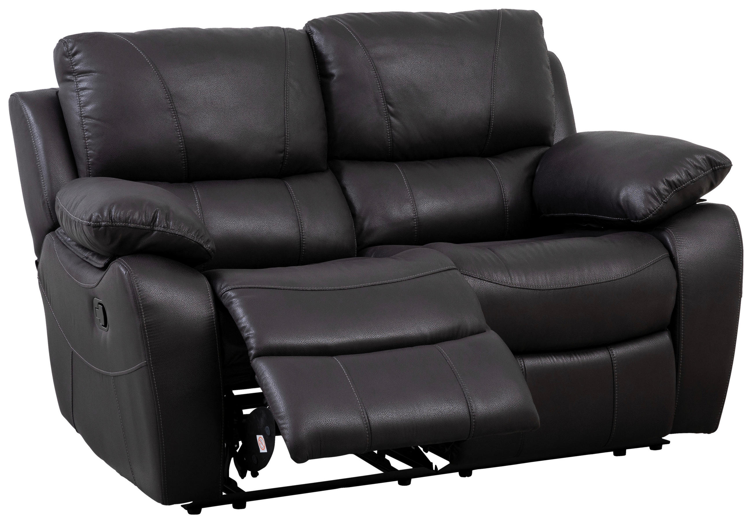 2-SITS SOFFA i trä, plast, textil svart  - svart, Klassisk, trä/textil (152/100/99cm) - Chilliano