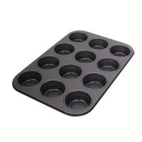 Muffinform 12er 26,5/38,5/2 cm  - Schwarz, Basics, Metall (26,5/38,5/2cm) - Dr.Oetker