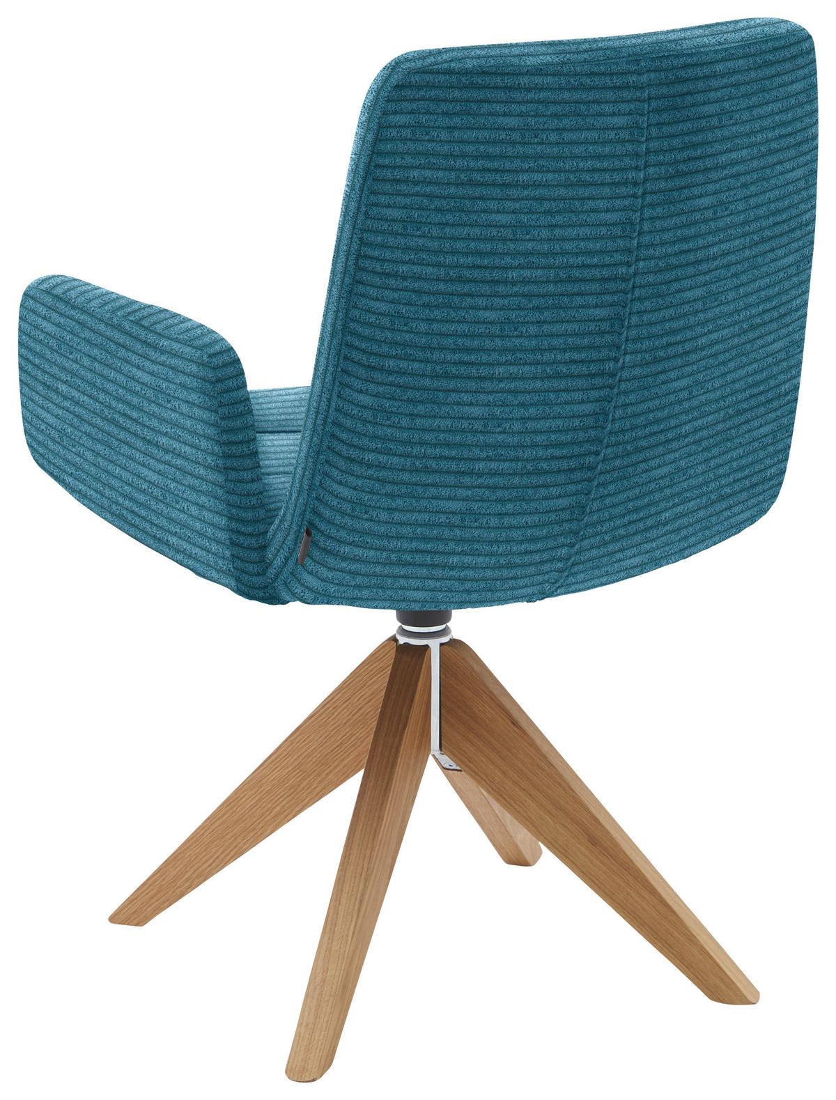 ARMLEHNSTUHL - Petrol/Naturfarben, Design, Holz/Textil (61/88/66cm) - Dieter Knoll