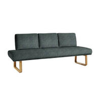 SITZBANK 209/92/78 cm  in Türkis, Eichefarben  - Türkis/Eichefarben, Design, Holz/Textil (209/92/78cm) - Dieter Knoll