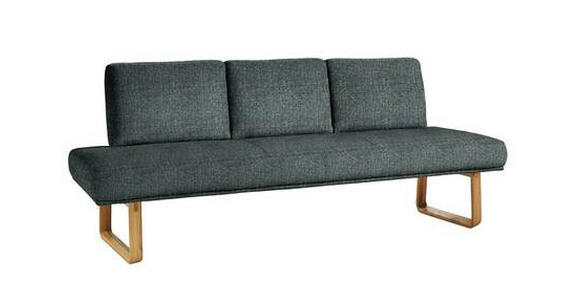 SITZBANK 209/92/78 cm  in Türkis, Eichefarben  - Türkis/Eichefarben, Design, Holz/Textil (209/92/78cm) - Dieter Knoll