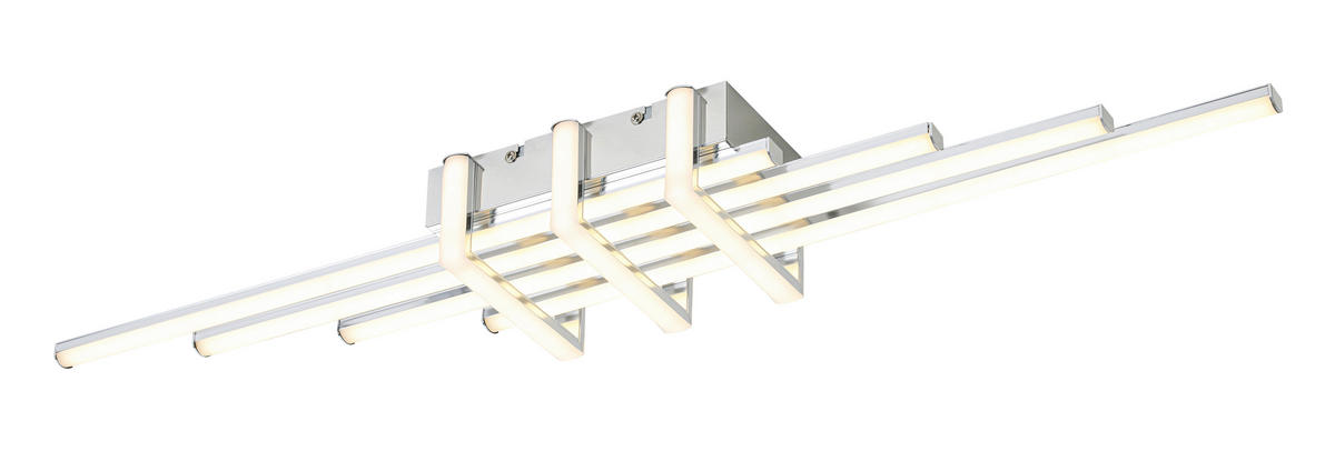 DECKENLEUCHTE    78/14/8 cm  - Chromfarben, Trend, Kunststoff/Metall (78/14/8cm) - Collett's Monde